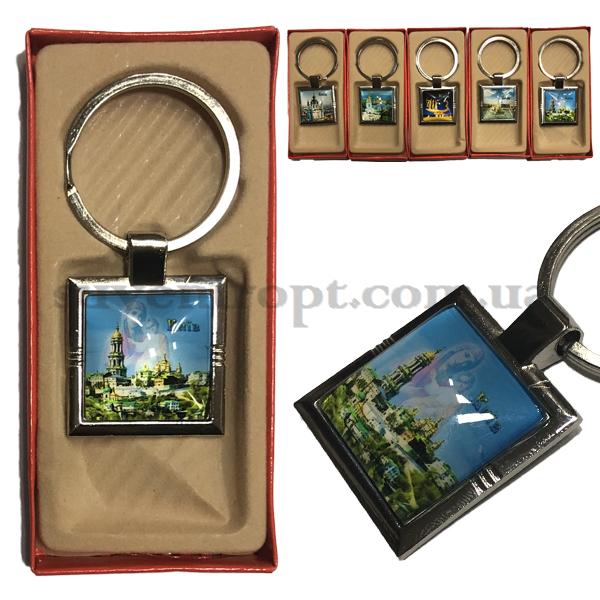 Брелок в коробочке Киев архитектура стекло квадрат (12)