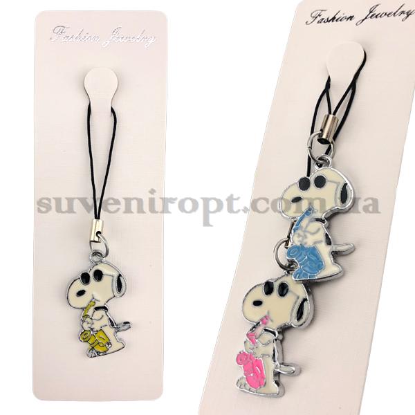 Брелок на мобильный собака в очках