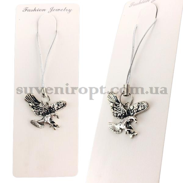 Брелок на мобильный орёл бронза