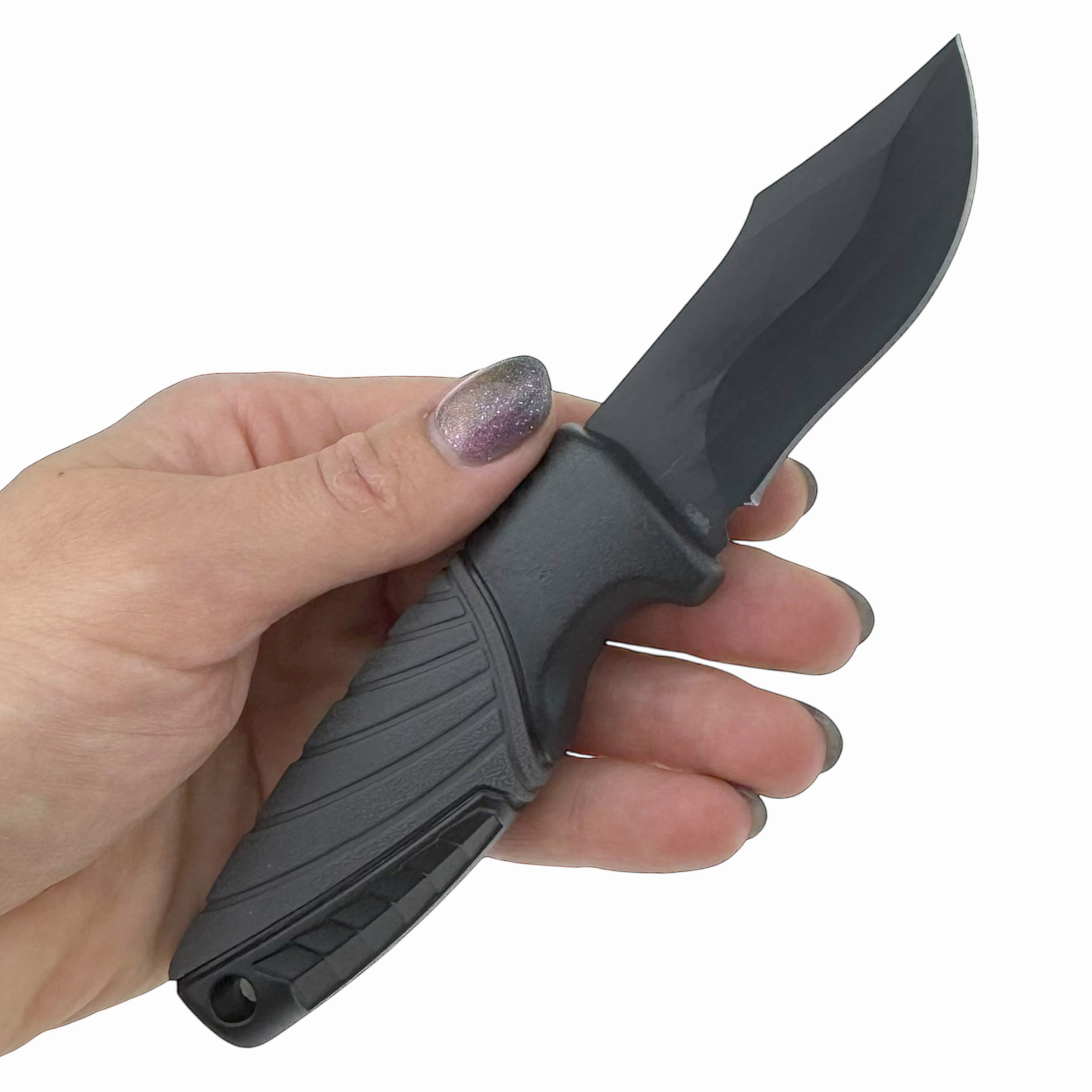 Ніж тактичний чорний в твердому футлярі  16 см (12) /240/