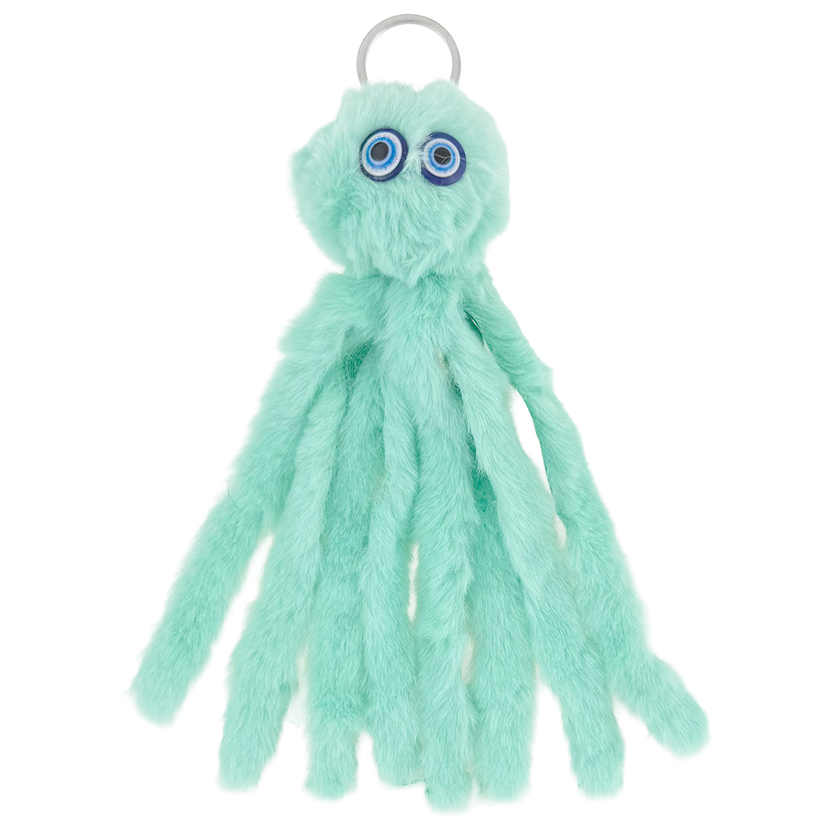 Брелок хутряний восьминіжка з очками 15 см (12) /1200/
