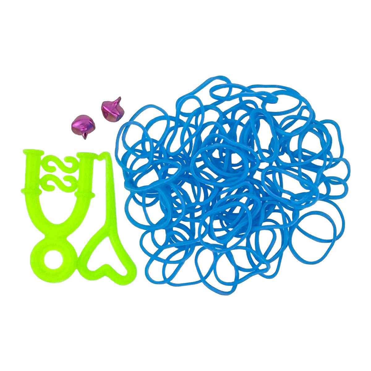 Набір гумок для плетіння кольорових з гачком на планшетці (20) /4000/