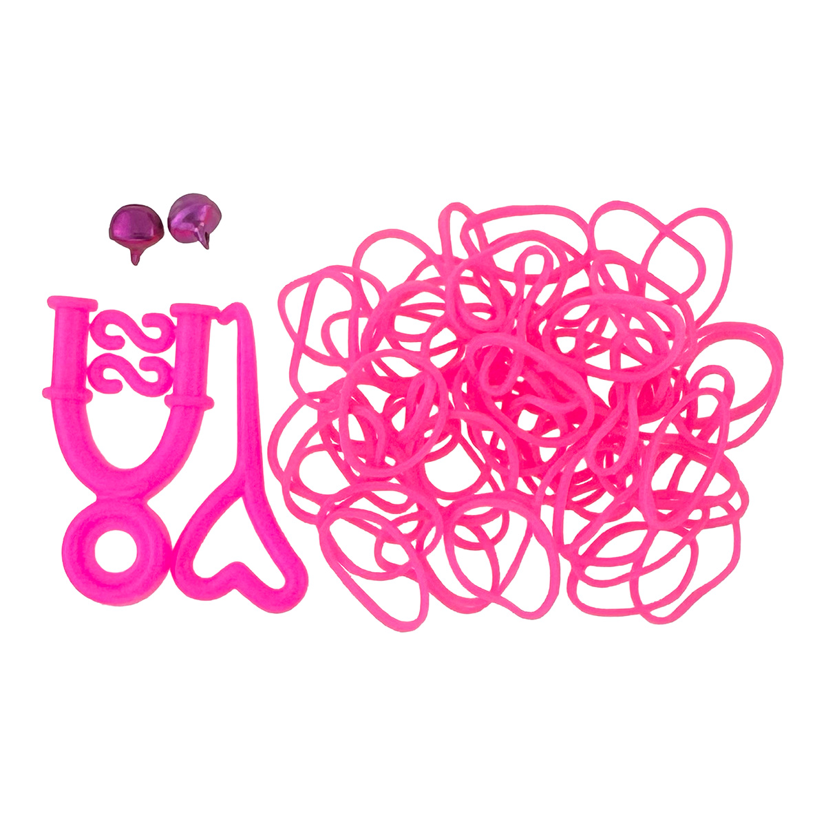 Набір гумок для плетіння кольорових з гачком на планшетці (20) /4000/