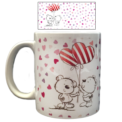 Кружка  мишки пара с шариками 310 гр (12)