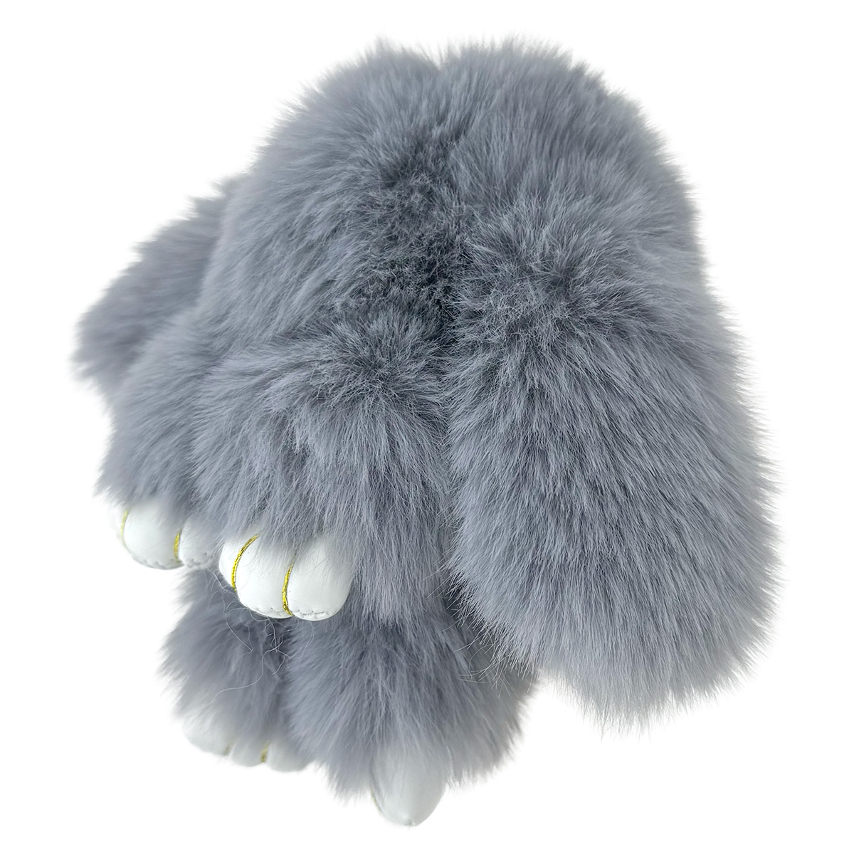 Пухнастий, хутряний кролік  з кільцем середній 15 см  (12) /200/