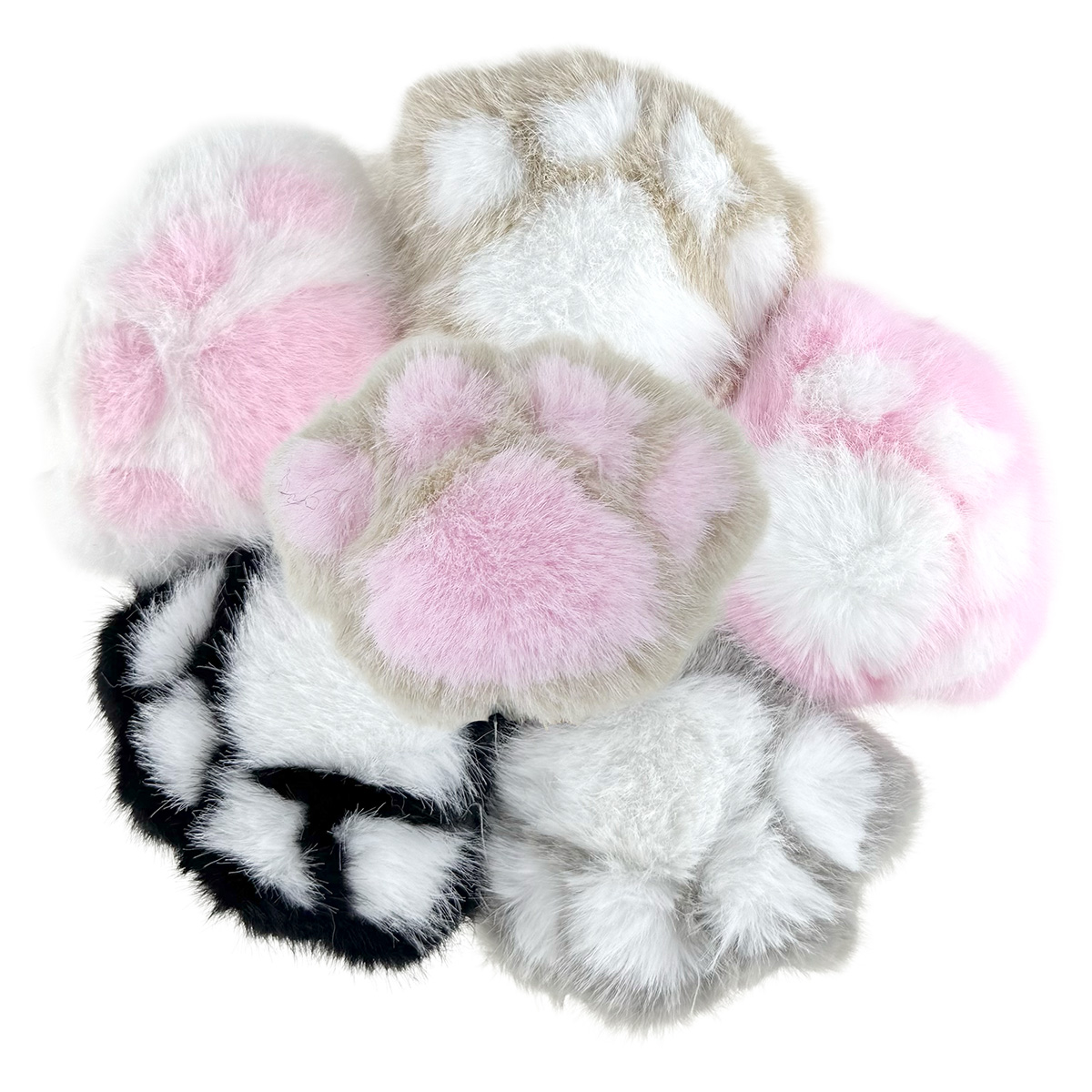 Пухнастий лапа з штучного хутра з кільцем (12) /200/