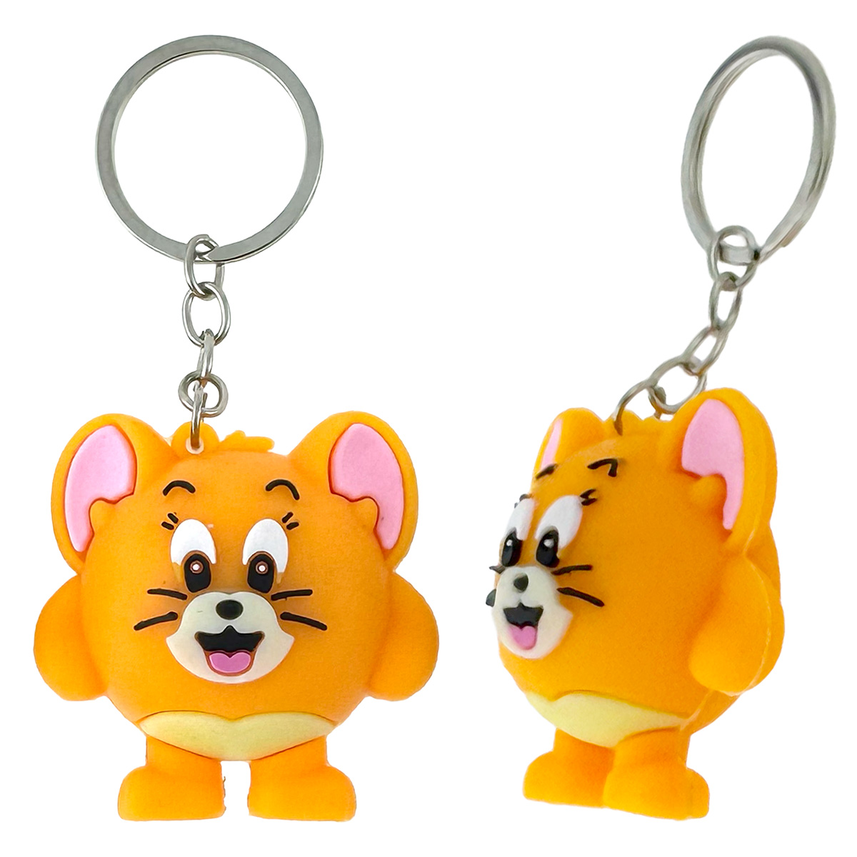 Брелок гумовий обʼємний Том і Джері товстунчики великі (12)