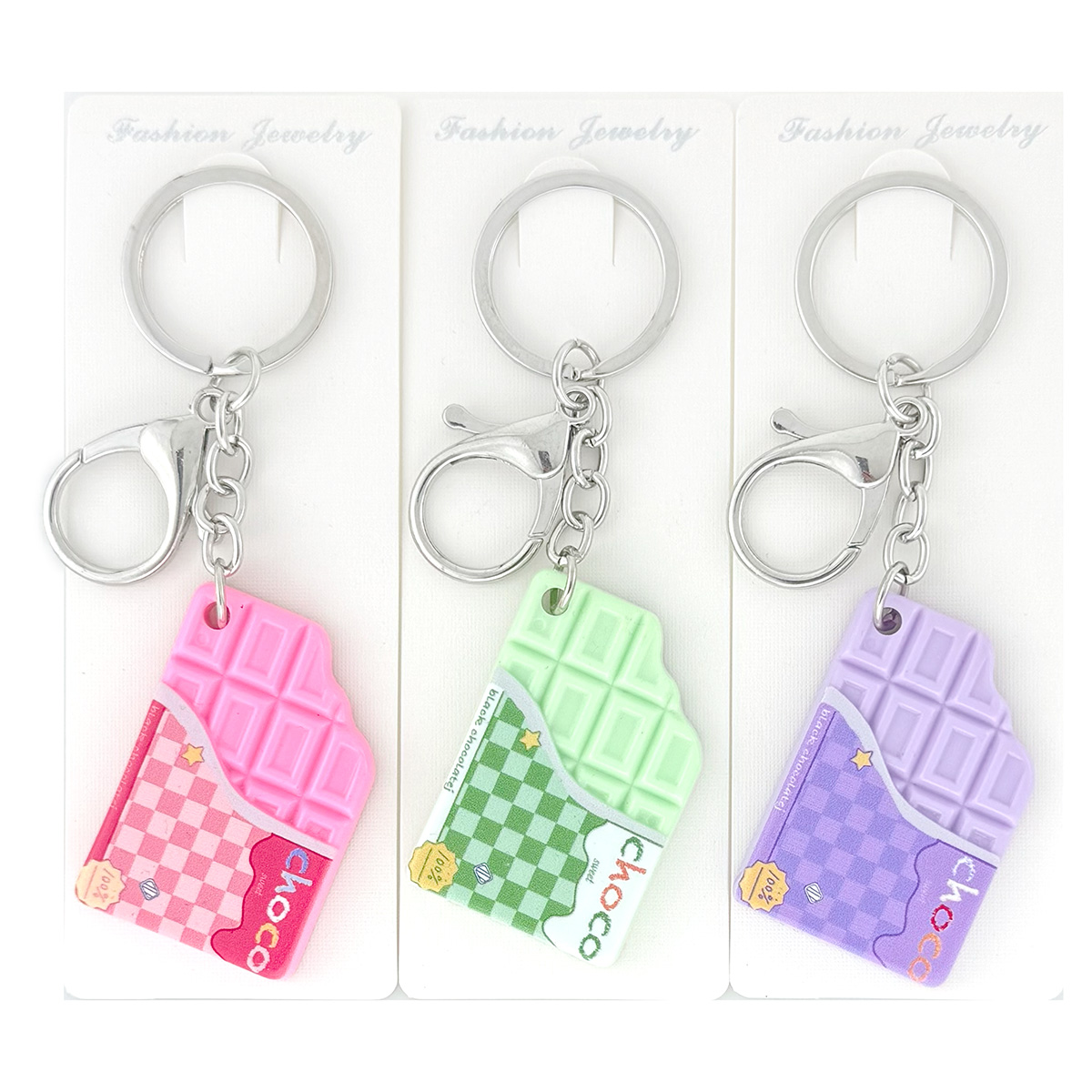 Брелок в упаковці шоколадка надломана кольорова в упаковці (12)