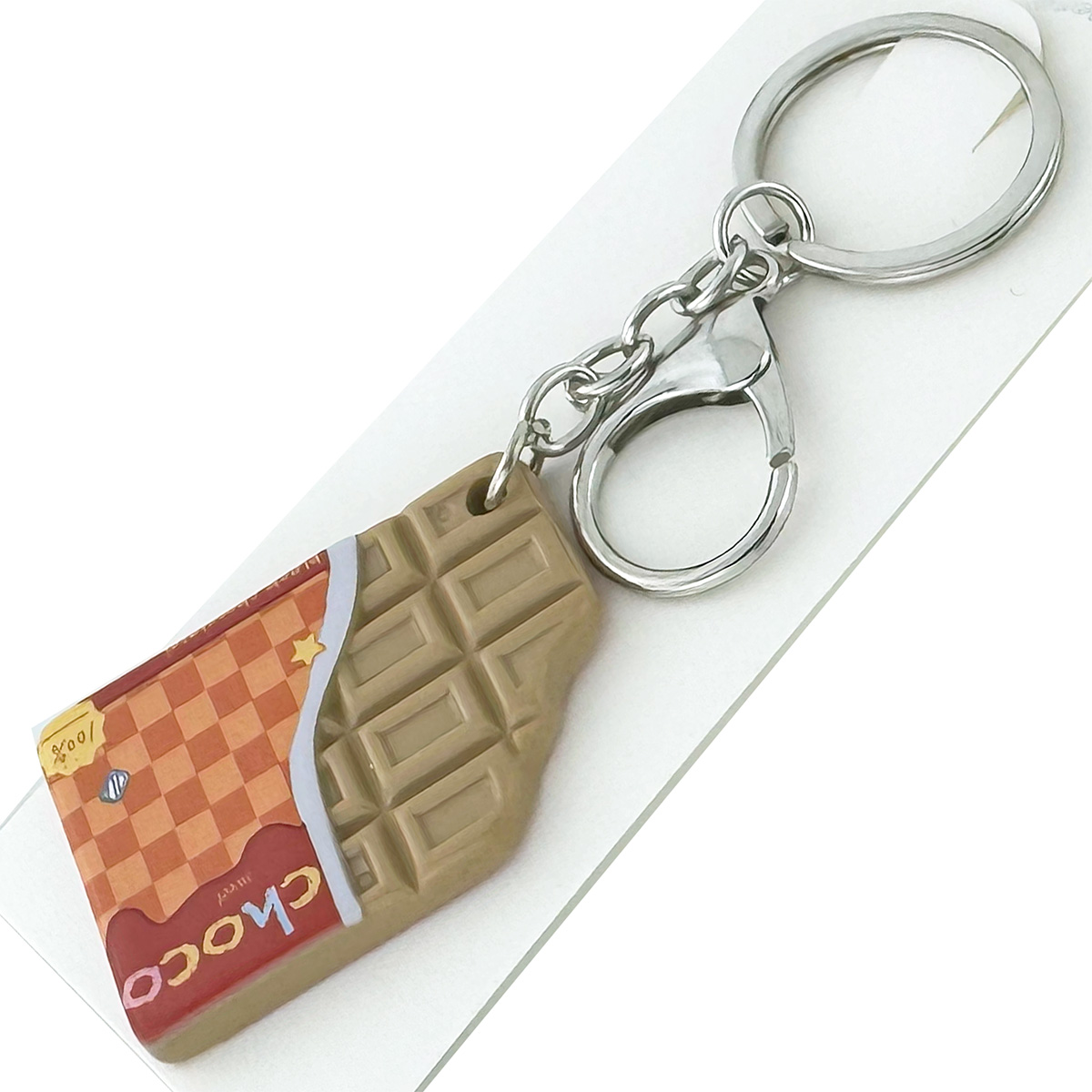 Брелок в упаковці шоколадка надломана кольорова в упаковці (12)