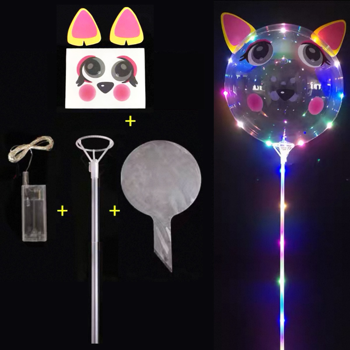 Куля світиться великий BOBO balloon звірятка  (12) /500/