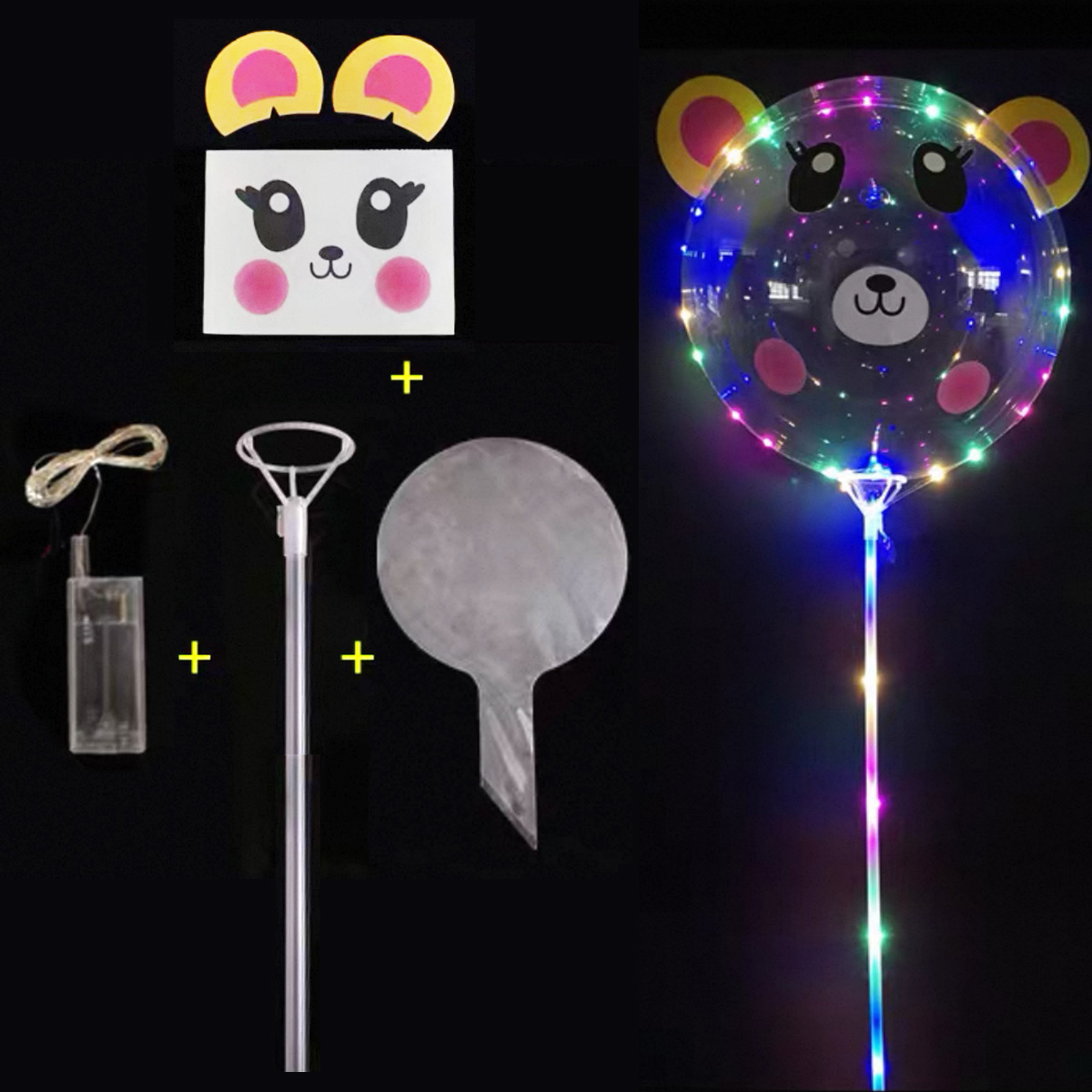 Куля світиться великий BOBO balloon звірятка  (12) /500/