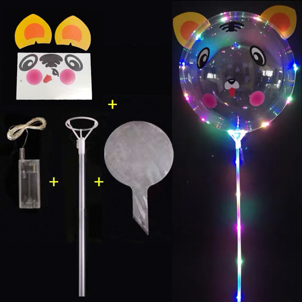 Куля світиться великий BOBO balloon звірятка  (12) /500/