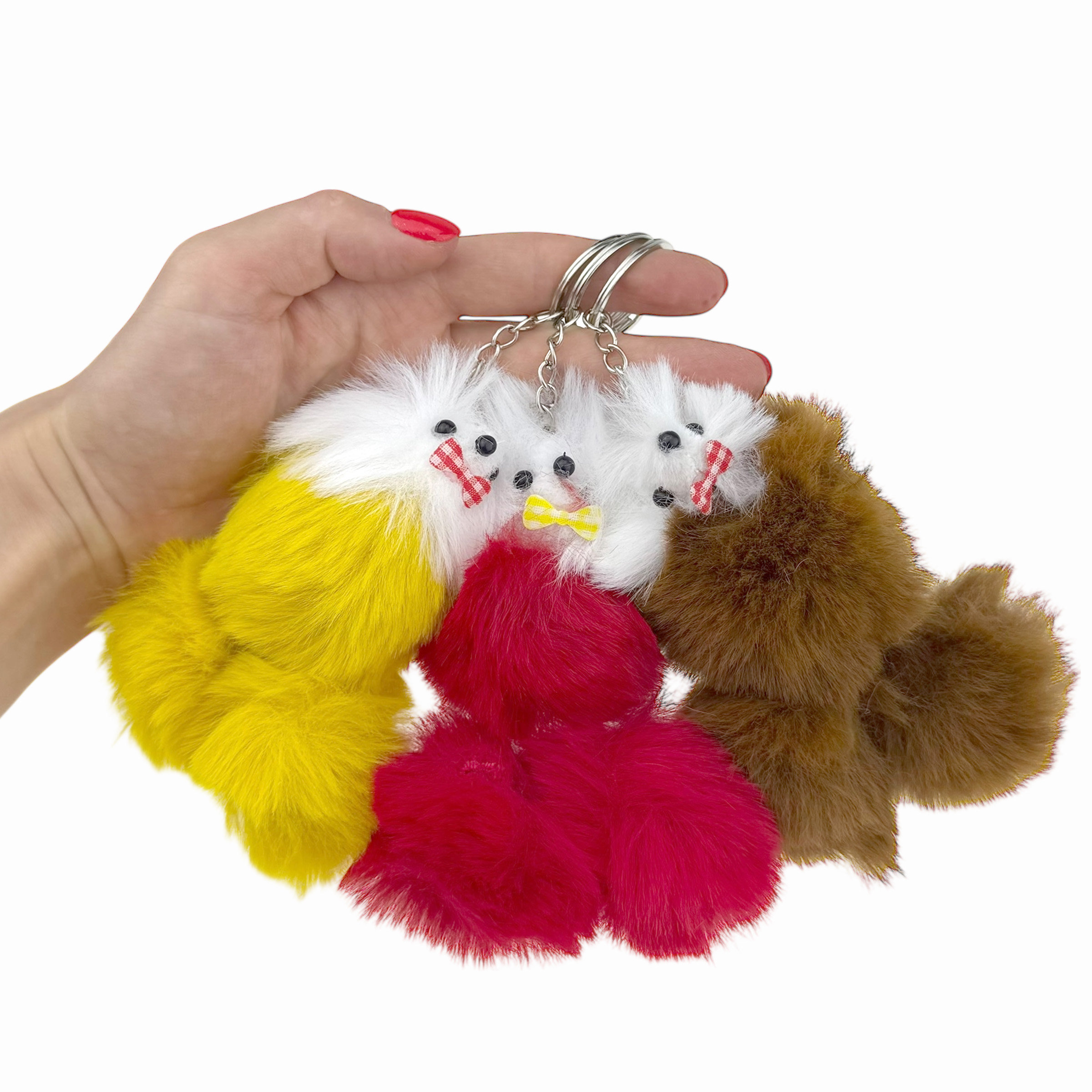 Брелок собачка пудель великий 13 см із штучного хутра (12)/1200/