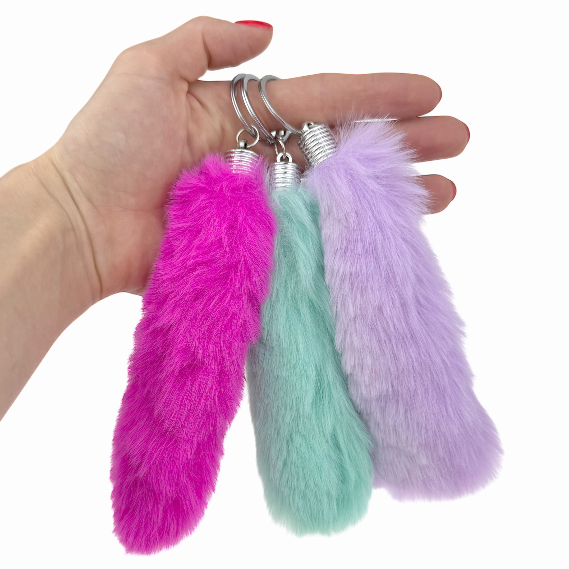 Брелок хвіст із штучного хутра 15 см (12)/1200/