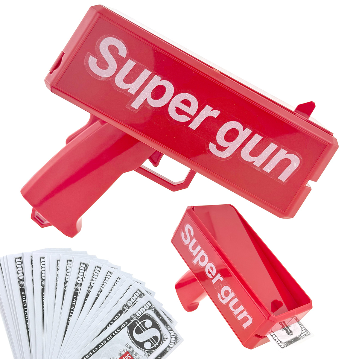 Грошовий пістолет Super Money Gun що стріляє купюрами